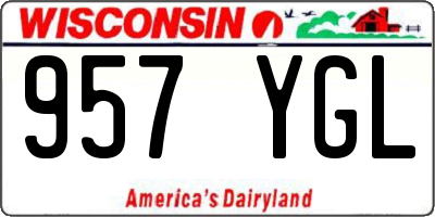 WI license plate 957YGL