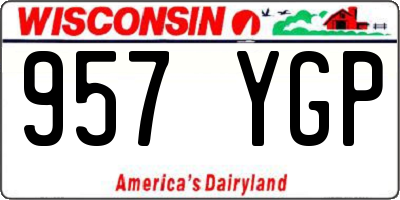 WI license plate 957YGP