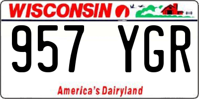 WI license plate 957YGR