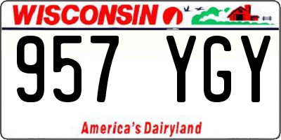 WI license plate 957YGY