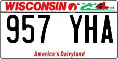 WI license plate 957YHA