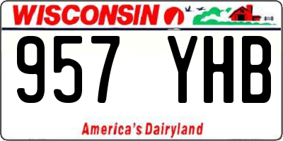 WI license plate 957YHB