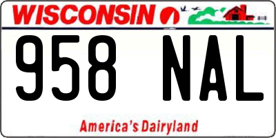 WI license plate 958NAL