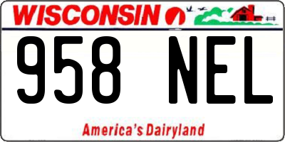 WI license plate 958NEL
