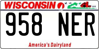 WI license plate 958NER