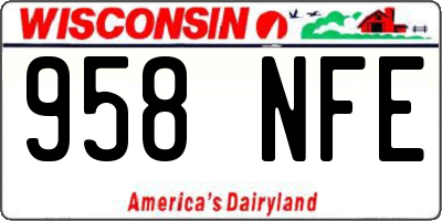 WI license plate 958NFE