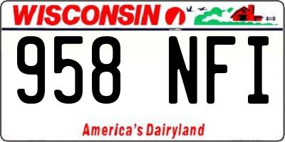 WI license plate 958NFI