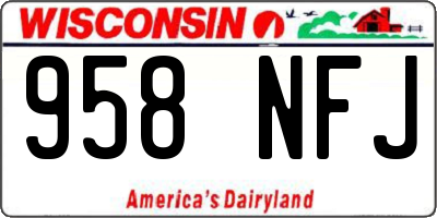 WI license plate 958NFJ