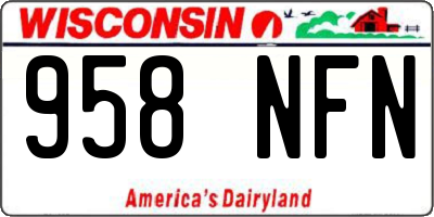 WI license plate 958NFN