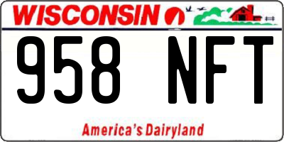 WI license plate 958NFT