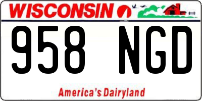 WI license plate 958NGD