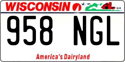WI license plate 958NGL