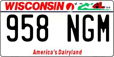 WI license plate 958NGM