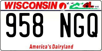 WI license plate 958NGQ
