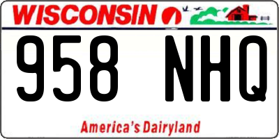 WI license plate 958NHQ