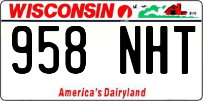 WI license plate 958NHT