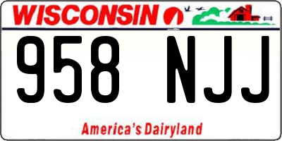 WI license plate 958NJJ