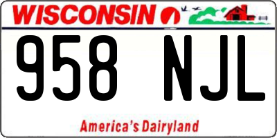 WI license plate 958NJL