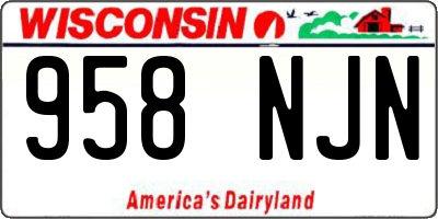 WI license plate 958NJN