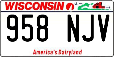 WI license plate 958NJV