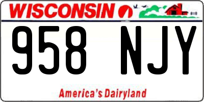 WI license plate 958NJY