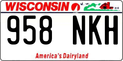 WI license plate 958NKH