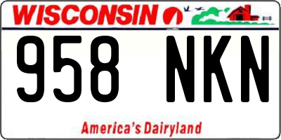 WI license plate 958NKN