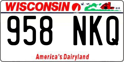 WI license plate 958NKQ