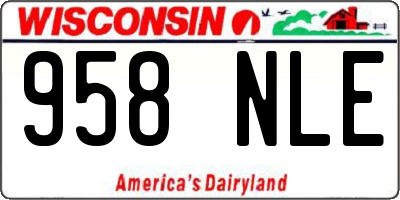 WI license plate 958NLE