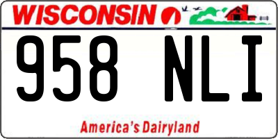 WI license plate 958NLI