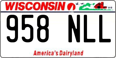 WI license plate 958NLL