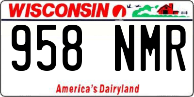 WI license plate 958NMR