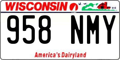 WI license plate 958NMY