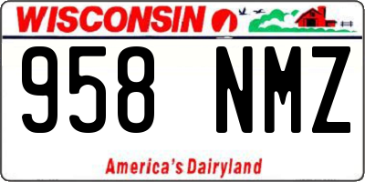 WI license plate 958NMZ