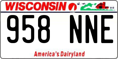 WI license plate 958NNE