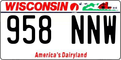 WI license plate 958NNW