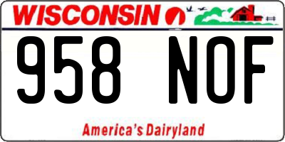 WI license plate 958NOF