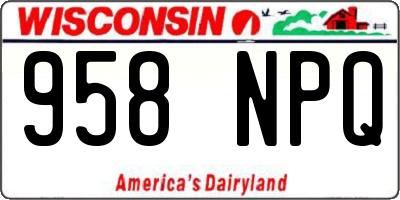 WI license plate 958NPQ