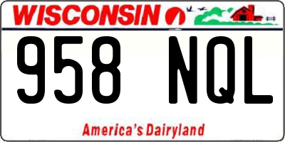 WI license plate 958NQL