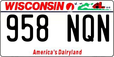 WI license plate 958NQN