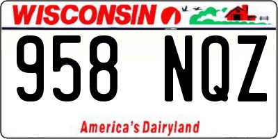 WI license plate 958NQZ