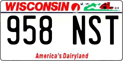 WI license plate 958NST