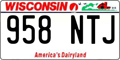 WI license plate 958NTJ