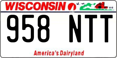 WI license plate 958NTT