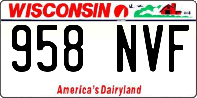 WI license plate 958NVF