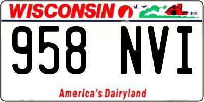 WI license plate 958NVI