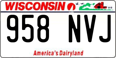 WI license plate 958NVJ