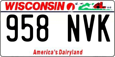 WI license plate 958NVK