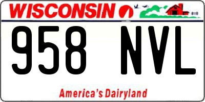 WI license plate 958NVL