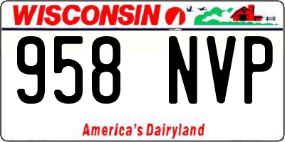 WI license plate 958NVP